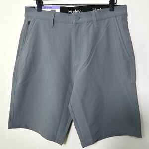 Hurley Mens Regular Fit Hybrid Short 30 Grey Water-Repellent 4-Way Stretch Beach